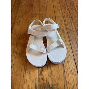 Teva Shoes Womens Size 7 White Original Universal Sandals Hook & Loop 1003987